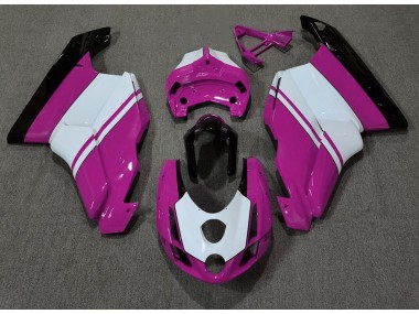 Gloss Pink & White 2003-2004 Ducati Ducati 749 999 Motorcycle Fairing