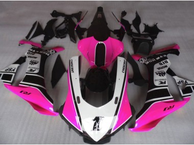 Gloss Pink & White 2015-2019 Yamaha R1 Motorcycle Fairing