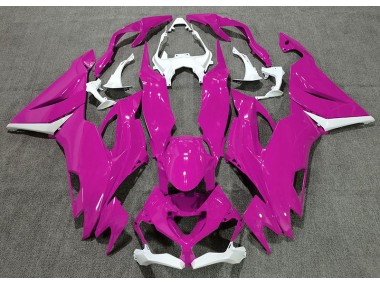 Gloss Pink & White 2019-2023 Kawasaki ZX6R Motorcycle Fairing