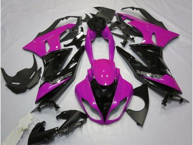 Gloss Pink and Black 2009-2012 Kawasaki ZX6R Motorcycle Fairing