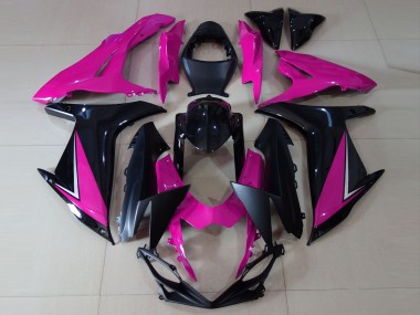 Gloss Pink and Black 2011-2024 Suzuki GSXR 600-750 Motorcycle Fairing