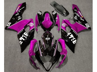 Gloss Pink and Black Custom 2005-2006 Suzuki GSXR 1000 Motorcycle Fairing