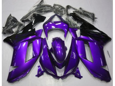 Gloss Purple & Black 2007-2008 Kawasaki ZX6R Motorcycle Fairing