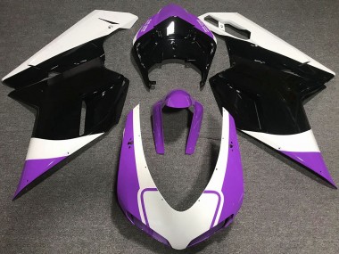 Gloss Purple White and Black 2007-2014 Ducati Ducati 848 1098 1198 Motorcycle Fairing