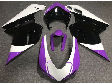 Gloss Purple White and Black 2007-2014 Ducati Ducati 848 1098 1198 Motorcycle Fairing