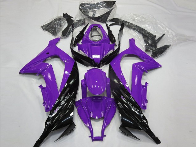 Gloss Purple and Black 2011-2015 Kawasaki ZX10R Motorcycle Fairing