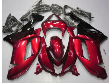 Gloss Red & Black 2007-2008 Kawasaki ZX6R Motorcycle Fairing