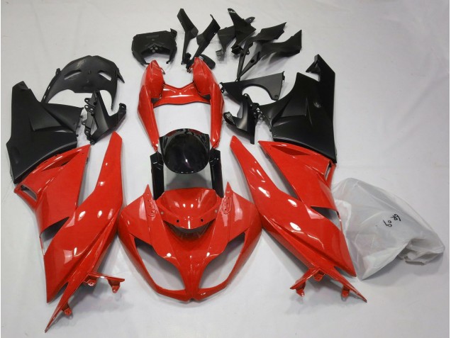 Gloss Red & Black 2009-2012 Kawasaki ZX6R Motorcycle Fairing