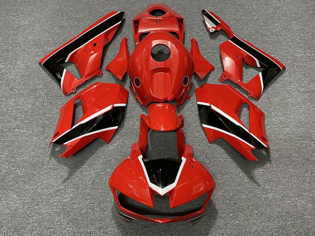 Gloss Red Black and White 2013-2023 Honda CBR600RR Motorcycle Fairing