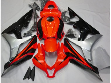 Gloss Red Silver and Black 2007-2008 Honda CBR600RR Motorcycle Fairing