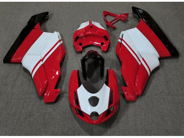 Gloss Red & White 2003-2004 Ducati Ducati 749 999 Motorcycle Fairing