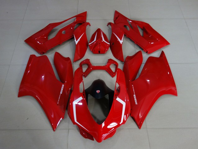 Gloss Red & White 2011-2014 Ducati Ducati 1199 Motorcycle Fairing