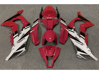 Gloss Red & White 2011-2015 Kawasaki ZX10R Motorcycle Fairing