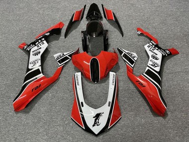 Gloss Red & White 2015-2019 Yamaha R1 Motorcycle Fairing