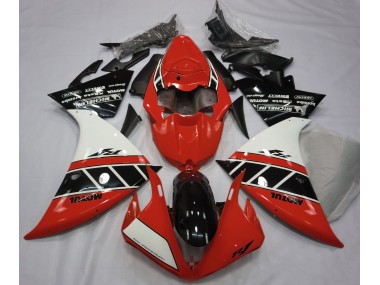 Gloss Red White and Black 2012-2014 Yamaha R1 Motorcycle Fairing