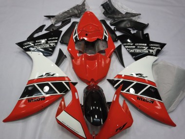 Gloss Red White and Black 2012-2014 Yamaha R1 Motorcycle Fairing