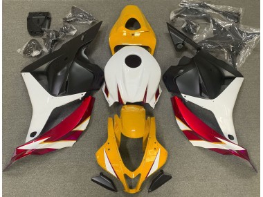 Gloss Red White and Yellow 2009-2012 Honda CBR600RR Motorcycle Fairing