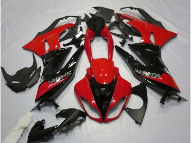 Gloss Red and Black 2009-2012 Kawasaki ZX6R Motorcycle Fairing