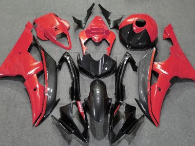 Gloss Red and Carbon 2008-2016 Yamaha R6 Motorcycle Fairing