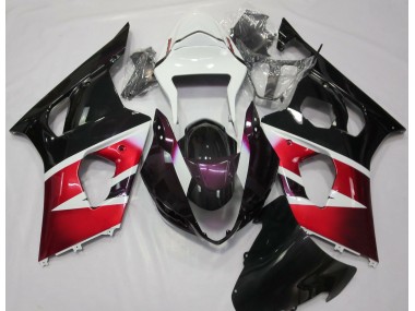 Gloss Red and White 2003-2004 Suzuki GSXR 1000 Motorcycle Fairing