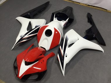 Gloss Red and White 2006-2007 Honda CBR1000RR Motorcycle Fairing