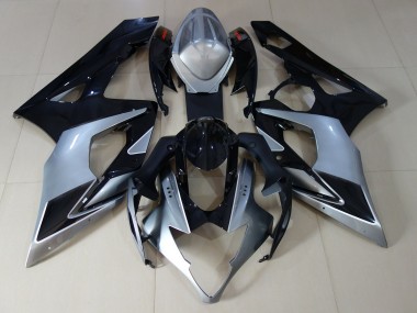 Gloss Silver and Black 2005-2006 Suzuki GSXR 1000 Motorcycle Fairing