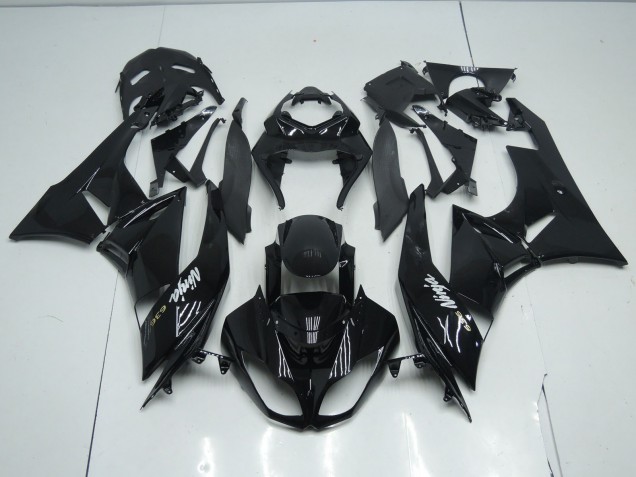 Gloss Total Black 2009-2012 Kawasaki ZX6R Motorcycle Fairing