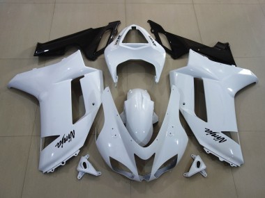 Gloss White 2007-2008 Kawasaki ZX6R Motorcycle Fairing