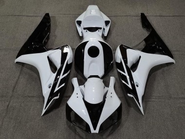 Gloss White and Black 2006-2007 Honda CBR1000RR Motorcycle Fairing