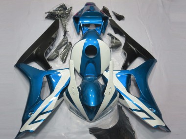 Gloss White and Blue 2006-2007 Honda CBR1000RR Motorcycle Fairing