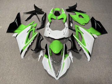 Gloss White and Green 2013-2016 Triumph Daytona 675 Motorcycle Fairing