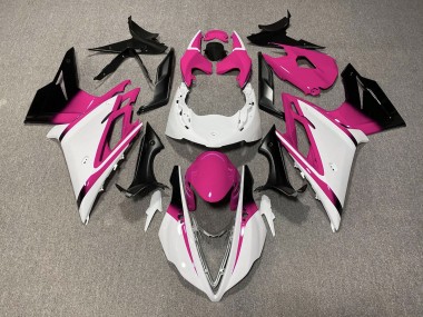 Gloss White and Pink 2013-2016 Triumph Daytona 675 Motorcycle Fairing