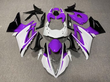 Gloss White and Purple 2013-2016 Triumph Daytona 675 Motorcycle Fairing