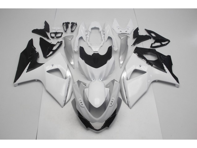 Gloss White and Silver 2009-2016 Suzuki GSXR 1000 Motorcycle Fairing