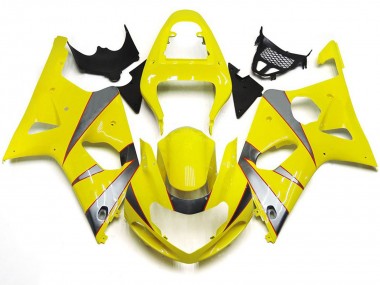 Gloss Yellow and Silver R Kit 2000-2002 Suzuki GSXR 1000 Motorcycle Fairing