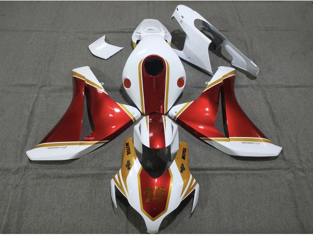 Gold and Red 19 2008-2011 Honda CBR1000RR Motorcycle Fairing