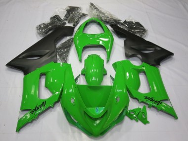 Green Black 2005-2006 Kawasaki ZX6R Motorcycle Fairing