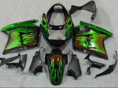 Green Flame 1996-2007 Honda CBR1100XX Motorcycle Fairing