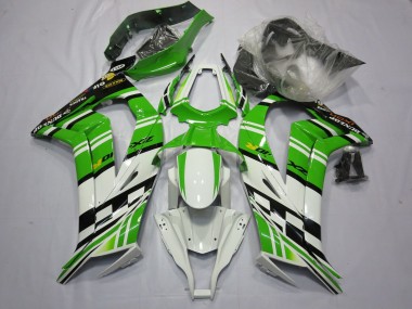 Green White Black 2011-2015 Kawasaki ZX10R Motorcycle Fairing