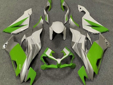 Green White and Silver 2019-2023 Kawasaki ZX6R Motorcycle Fairing