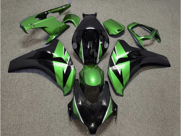 Green and Black 2008-2011 Honda CBR1000RR Motorcycle Fairing