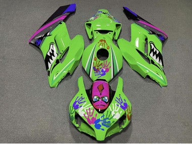 Green and Purple Shark 2004-2005 Honda CBR1000RR Motorcycle Fairing