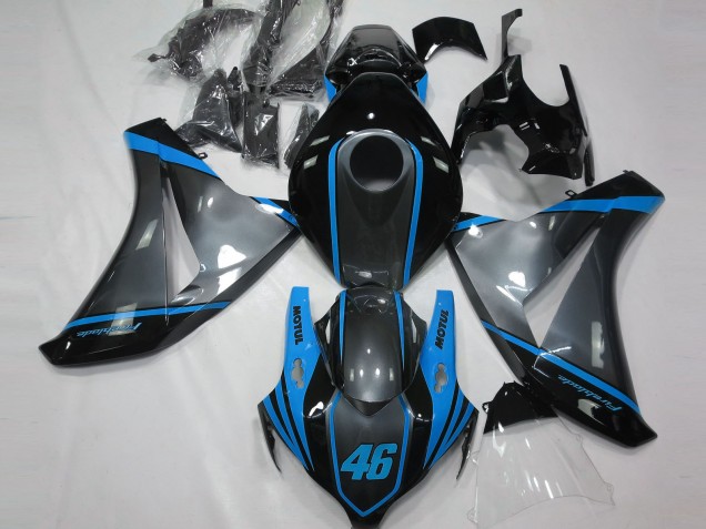 Grey Motul & Light Blue 2008-2011 Honda CBR1000RR Motorcycle Fairing