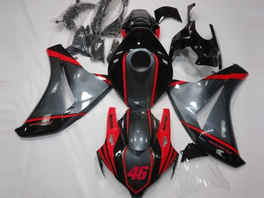 Grey Motul & Red 2008-2011 Honda CBR1000RR Motorcycle Fairing