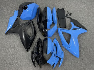 Half Blue and Black 2006-2007 Suzuki GSXR 600-750 Motorcycle Fairing