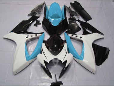 Light Blue Star 2006-2007 Suzuki GSXR 600-750 Motorcycle Fairing