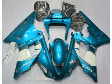 Light Blue & White 2000-2001 Yamaha R1 Motorcycle Fairing