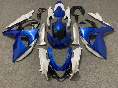 Light Blue & White 2009-2016 Suzuki GSXR 1000 Motorcycle Fairing