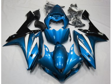 Light Blue White and Black 2007-2008 Yamaha R1 Motorcycle Fairing