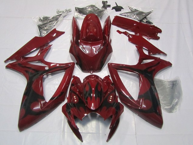 Maroon Red 2006-2007 Suzuki GSXR 600-750 Motorcycle Fairing